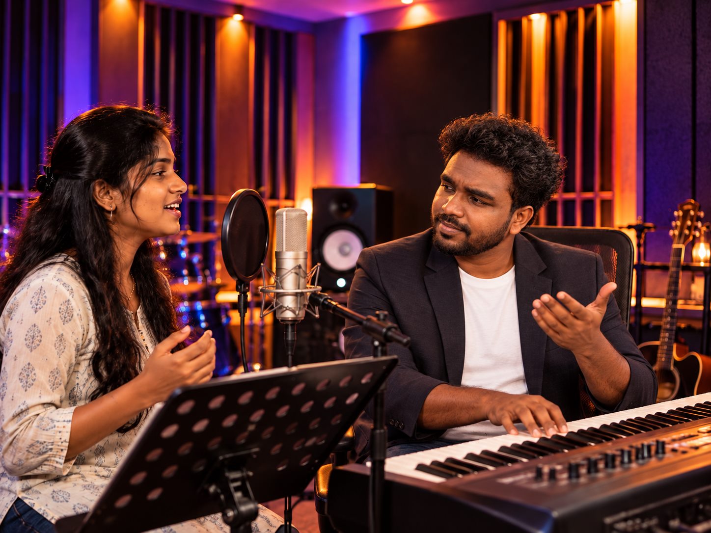 One-to-one singing lesson at Joy Musical Academy